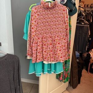 Tuckernuck Pink and Red Floral Top